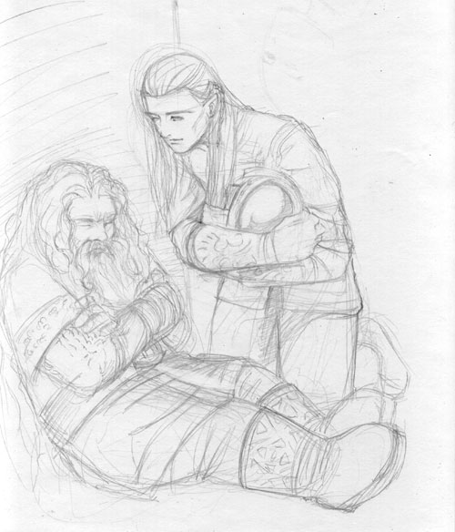legolas gimli  sketch